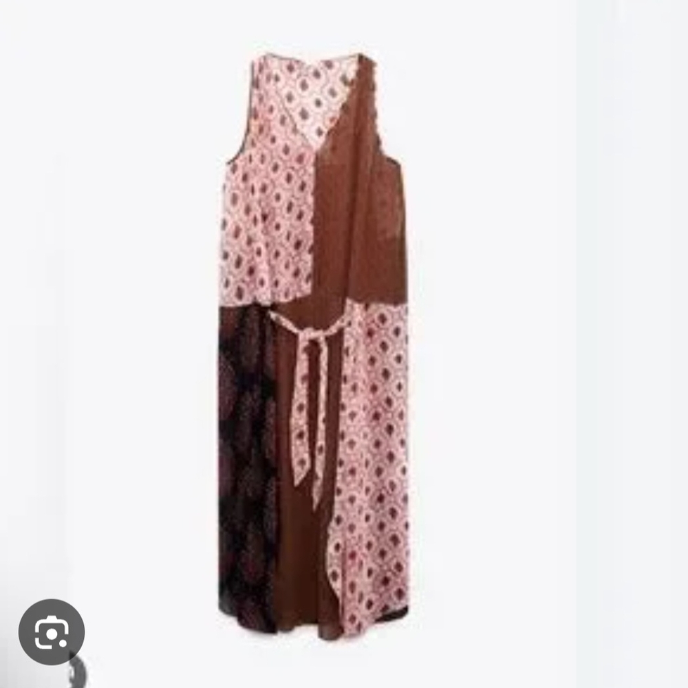 Zara Boho Midi Patchwork Maxi Dress